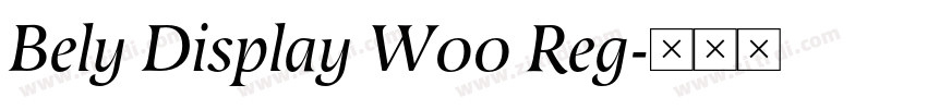 Bely Display W00 Reg字体转换